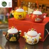 Khay Hũ Mứt Đa Năng Gốm Sứ Cao Cấp – Thần Tài May Mắn, Trà, Kẹo, Bánh – 150.000₫