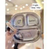 Khay INox 304 thép không gỉ cho trẻ em, đĩa ăn hoạt hình, ngăn di động, thích hợp gia đình và sinh viên 10