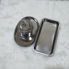 Khay inox chữ nhật và oval, khay hạt đậu, hũ bông tròn - Dụng cụ spa thẩm mỹ, giá chỉ 28.050₫