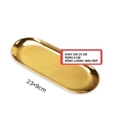 Khay kim loại mạ vàng đa năng đựng trang sức, nến thơm, decor phòng ngủ và decor món ăn - Giá chỉ 29.750 VND