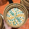 Khay mây khảm trai tròn - hỏa tốc, đựng đồ ăn, decor chụp ảnh - thủ công 4
