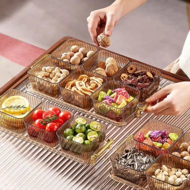 Khay Mứt 3 Tầng Nhựa Cao Cấp 38cm - Đựng Bánh Kẹo Hoa Quả Giá Sỉ 118.800 VND