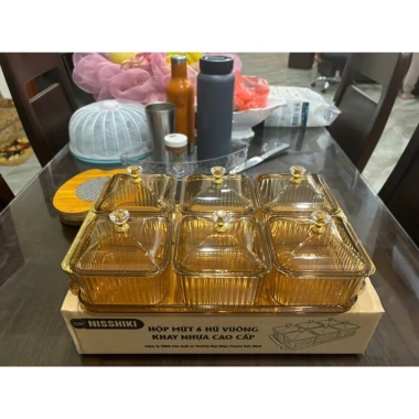 Khay Mứt 3 Tầng Nhựa Cao Cấp 38cm - Đựng Bánh Kẹo Hoa Quả Giá Sỉ 118.800 VND