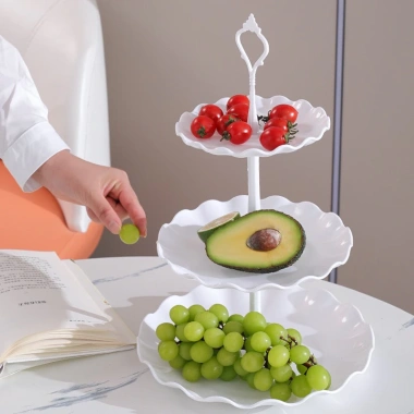 Khay Mứt 3 Tầng Nhựa Cao Cấp: Đựng Bánh Kẹo Hoa Quả, Giá Ưu Đãi 69.000₫