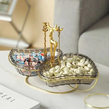 Khay mứt Bánh Kẹo Nhựa + Khung Kim Loại Nghệ Thuật – Phòng Khách, Quán Cà Phê 90.000đ 5