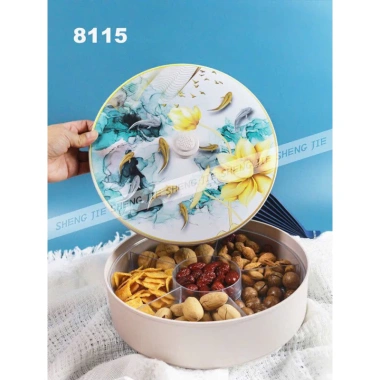 Khay Mứt Cánh Hoa Sen 6 Cánh Tự Bung Đựng Bánh Kẹo Trang Trí Nhà Cửa 219.000 VND