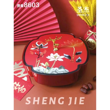 Khay Mứt Cánh Hoa Sen 6 Cánh Tự Bung Đựng Bánh Kẹo Trang Trí Nhà Cửa 219.000 VND