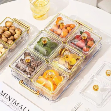 Khay Mứt Đựng Bánh Kẹo Tết 6 Hũ Cao Cấp, Quai Xách Sang Trọng - Giá 249.000 VND 7
