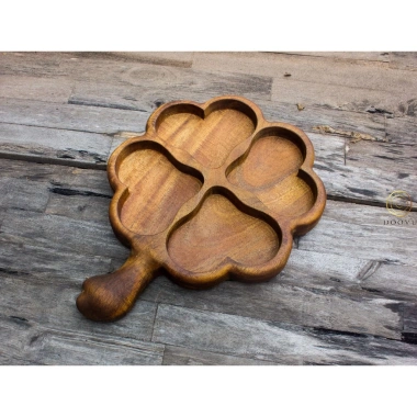 Khay mứt gỗ cỏ bốn lá nguyên khối 30x22cm - Phụ kiện decor chụp hình, đựng bánh, hạt, giảm giá 5 Khay mứt gỗ cỏ bốn lá nguyên khối 30x22cm - Phụ kiện decor chụp hình, đựng bánh, hạt, giảm giá 5