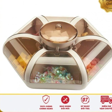 Khay mứt hoa 6 cánh tự bung sang xịn đẹp mẫu mới nhất, giá ưu đãi có sỉ 5