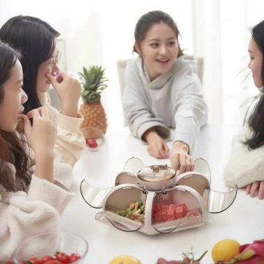Khay mứt hoa 6 cánh tự bung sang xịn đẹp mẫu mới nhất, giá ưu đãi có sỉ 7