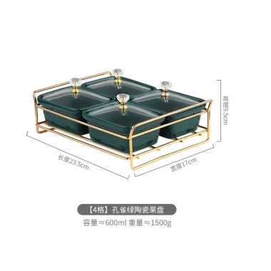 Khay mứt sứ khung kim loại 4-6 ngăn An toàn Sang Sạch – Giá ưu đãi 395k