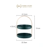 Khay Mứt Tết 2 tầng gốm sứ khung gỗ - Đĩa đựng bánh kẹo, hoa quả decor sang trọng, giá chỉ 400.000đ 5