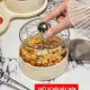 Khay mứt Tết 4/6 hũ tròn bánh kẹo, nắp đậy, khay xoay 360° sang trọng UF806 3