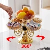 Khay mứt tết 5 cánh sen xoay 360 độ sang trọng - Đựng bánh kẹo, hoa quả, ăn vặt 3