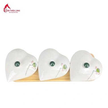 Khay mứt Tết đài sen gốm sứ Bát Tràng Gốm Thiên Long MDS01, giá 552.000 VNĐ