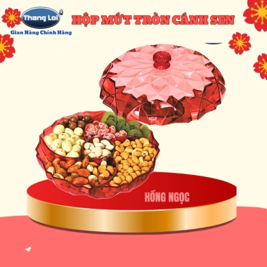 Khay Mứt Tết Hình Tròn Ø25 TL051 - Hộp Đựng Bánh Mứt Kẹo Cao Cấp, Sang Trọng, Quà Biếu Tết 132.000đ 4