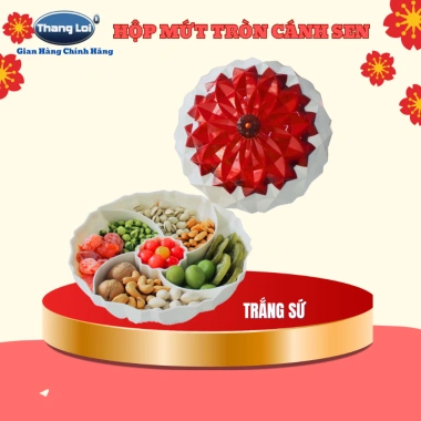 Khay Mứt Tết Hình Tròn Ø25 TL051 - Hộp Đựng Bánh Mứt Kẹo Cao Cấp, Sang Trọng, Quà Biếu Tết 132.000đ 6