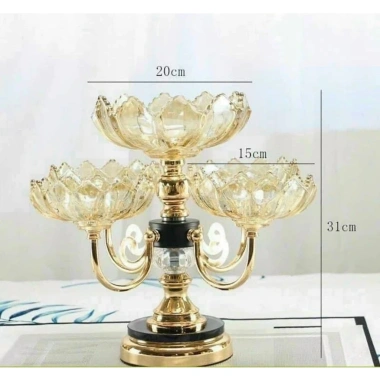 Khay Mứt Tết Pha lê Trong Suốt 360 Đảo Bàn Xoay Sang Trọng - Đựng Bánh Kẹo Hoa Quả, Giá 134.100₫