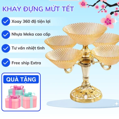 Khay Mứt Tết Pha lê Trong Suốt 360 Đảo Bàn Xoay Sang Trọng - Đựng Bánh Kẹo Hoa Quả, Giá 134.100₫ 8 Khay Mứt Tết Pha lê Trong Suốt 360 Đảo Bàn Xoay Sang Trọng - Đựng Bánh Kẹo Hoa Quả, Giá 134.100₫ 8