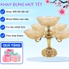 Khay Mứt Tết Pha lê Trong Suốt 360 Đảo Bàn Xoay Sang Trọng - Đựng Bánh Kẹo Hoa Quả, Giá 134.100₫ 9