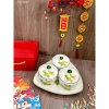Khay mứt Tết sứ hoa sen cam vẽ tay sắc nét - Sang trọng, không kèm hộp, giảm giá 355.000 VND 9
