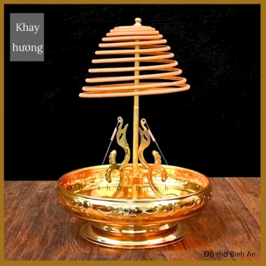 Khay Nhang Cắm Hương Vòng Bằng Hợp Kim Đồ Thờ Cúng - Thiết Kế Rồng Cá Tinh Tế, Chống Tàn Hương Rơi, Giá 145.000 VND