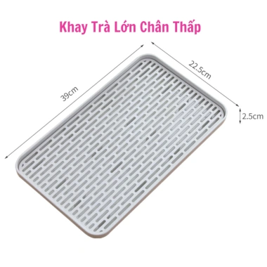 Khay nhựa đa năng đựng ly, bình trà, rau củ, khay hứng nước, thiết kế tối giản, giảm giá 80.000 10