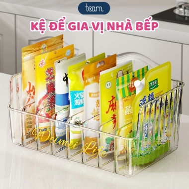 Khay Nhựa Đựng Gia Vị - Thiết Kế Chia Ngăn Thông Minh, Hộp Đồ Ăn Vặt Gọn Gàng 73.000 VND