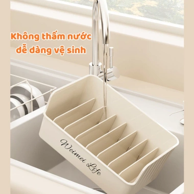 Khay Nhựa Đựng Gia Vị - Thiết Kế Chia Ngăn Thông Minh, Hộp Đồ Ăn Vặt Gọn Gàng 73.000 VND