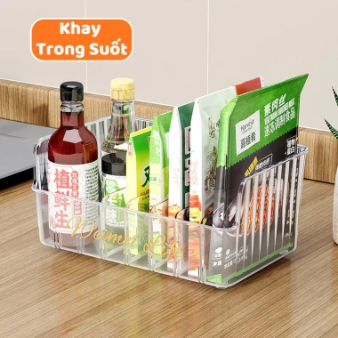 Khay Nhựa Đựng Gia Vị - Thiết Kế Chia Ngăn Thông Minh, Hộp Đồ Ăn Vặt Gọn Gàng 73.000 VND