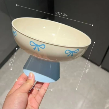 Khay nhựa đựng hoa quả nơ tim cute, dán sticker - Giá chỉ 49.000đ