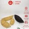 Khay nhựa giả mây hình thuyền đựng bánh kẹo hoa quả - Chân đế thép, giá 47.600₫