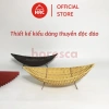 Khay nhựa giả mây hình thuyền đựng bánh kẹo hoa quả - Chân đế thép, giá 47.600₫ 7