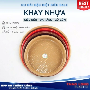 Khay nhựa giả mây vành cao Set Tết 2.026 - Xếp bánh kẹo, hoa quả, ngũ quả - Thảo Long - 61.750đ
