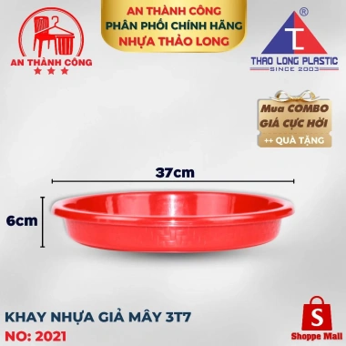 Khay nhựa giả mây vành cao Set Tết 2.026 - Xếp bánh kẹo, hoa quả, ngũ quả - Thảo Long - 61.750đ