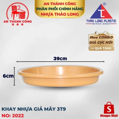 Khay nhựa giả mây vành cao Set Tết 2.026 - Xếp bánh kẹo, hoa quả, ngũ quả - Thảo Long - 61.750đ