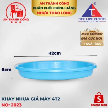 Khay nhựa giả mây vành cao Set Tết 2.026 - Xếp bánh kẹo, hoa quả, ngũ quả - Thảo Long - 61.750đ