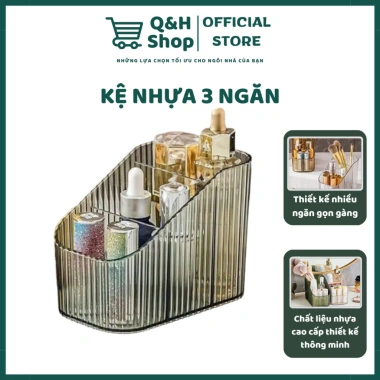 Khay Nhựa Trong 3 Ngăn Đựng Đồ Trang Điểm - Nhẹ, Bảo Quản, Giá Ưu Đãi 24.364₫ 9