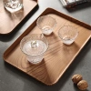 Khay nhựa vân gỗ MYHOME - Trang trí bàn uống nước, đựng đồ ăn, giảm còn 27k 5