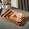 Khay nhựa vân gỗ MYHOME - Trang trí bàn uống nước, đựng đồ ăn, giảm còn 27k 6