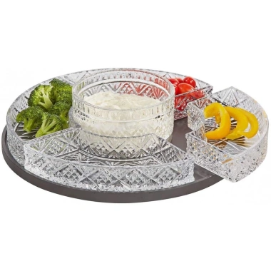 Khay Pha Lê Tròn Chia Ô GODINGER DUBLIN - Nhập Đức, Chính Hãng, Giảm 22% còn 1.75tr 2