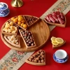 Khay phục vụ câu đố gỗ FOUNDTWO - Đĩa chia 8 ngăn, khay ăn nhẹ tròn, dã ngoại 3