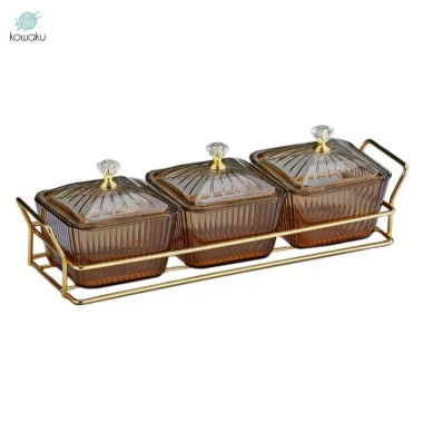 Khay phục vụ chia món khai vị - Đựng gia vị & chip, thiết kế tiện lợi, giảm 18%