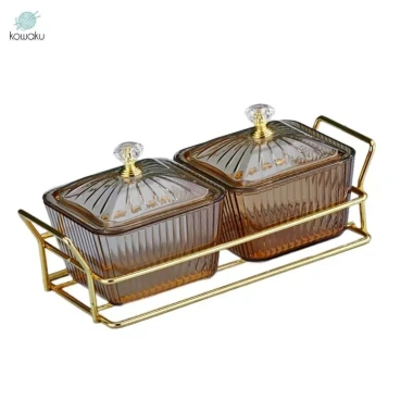 Khay phục vụ chia món khai vị - Đựng gia vị & chip, thiết kế tiện lợi, giảm 18%