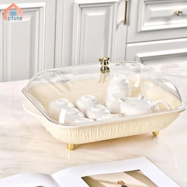 Khay phục vụ Multipurose di động nắp, Hộp thực phẩm cho bữa sáng, trái cây, sự kiện 4