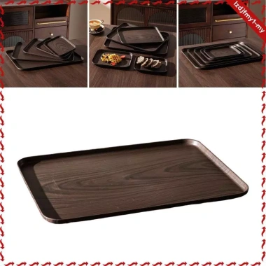 Khay phục vụ nhựa ABS hình chữ nhật - Đĩa ăn nhẹ đa năng, bộ sắp xếp tiệc cho bàn ăn phòng khách 7