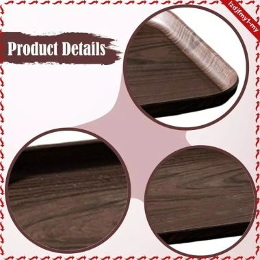Khay phục vụ nhựa ABS hình chữ nhật - Đĩa ăn nhẹ đa năng, bộ sắp xếp tiệc cho bàn ăn phòng khách 9