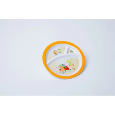 Khay Tập Ăn Nhựa Melamine 3 Ngăn Lớn Cho Bé - Dễ Vệ Sinh, Giá 39.000đ - Mta-Mart2