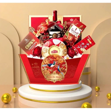 Khay thuyền đựng quà Tết sang trọng, thiết kế độc đáo, chỉ 35.000đ giảm giá